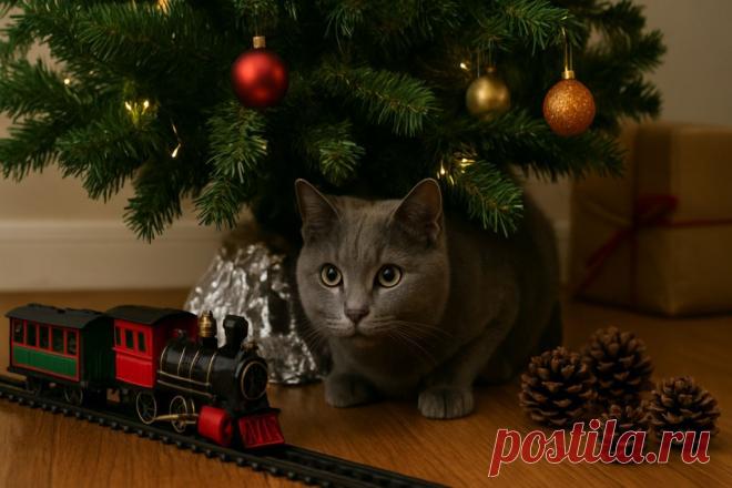 🐱🎄 Готовим ёлку к приходу кошки! Выбираем безопасное дерево, прячем провода, используем отпугивающие запахи и создаём барьеры — праздник без риска для питомца!

 #кошки #новыйгод #безопасность 
Изображение от ChatGPT