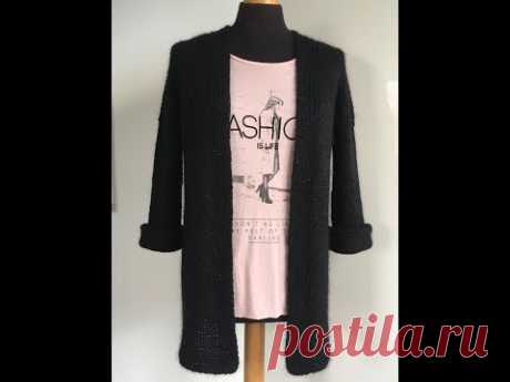 Кардиган для моей дочери.Простой и Стильный. Расчеты,выкройка.Обзор