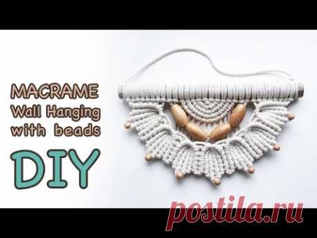 Modern Macrame Wall Hanging with beads Tutorial by Macramessage \ "Shells from the Sea"