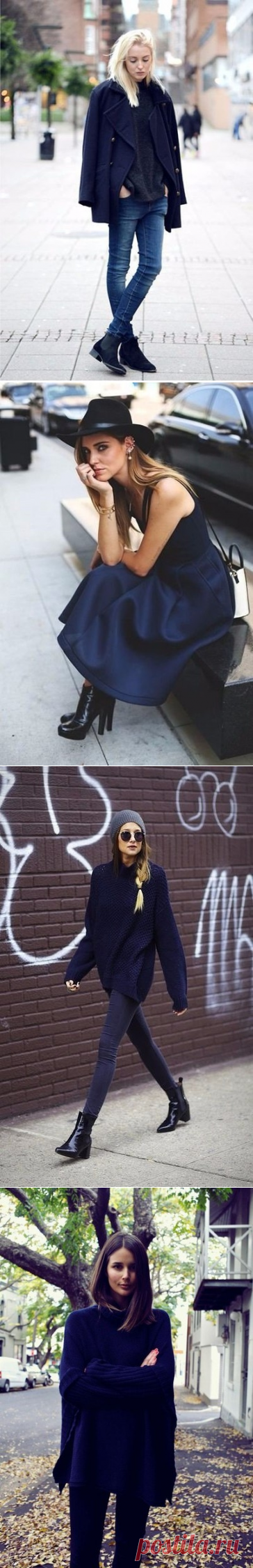 Образы в черно-синей гамме.