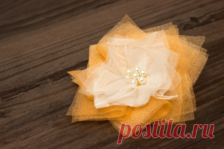 Цветок из органзы
Автор: Tjasa Brajdih, Словения

#брошь #органза #цветок #своимируками #мастеркласс #handmade #broshi_svoimi_rukami