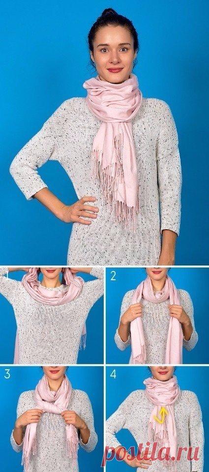 Несколько способов дополнить осенний образ с помощью шарфа - МирТесен