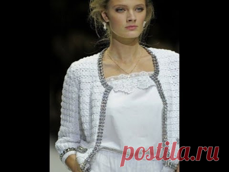 Жакет крючком в стиле Dolce & Gabbana Как связать стильный жакет крючком в стиле Dolce & Gabbana Как связать жакет крючком Схема вязания жакета крючком…