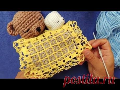 COMO TEJER MANTITA PARA BEBÉ DORMILÓN AMIGURUMI A CROCHET - YouTube