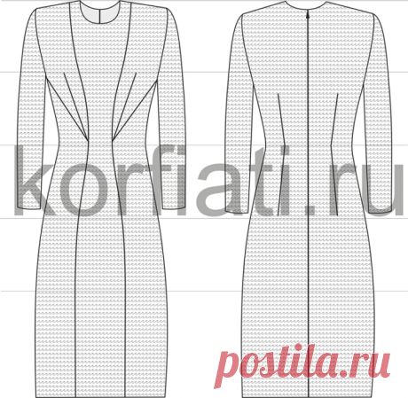 Моделирование выкройки платья с вытачками и рельефами - Корфиати