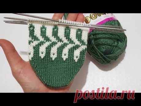 İKİ RENKLİ ÇOK GÜZEL #BEŞŞİŞPATİK YAPILIŞI / KOLAY BEŞŞİŞ PATİK MODELİ / KNITTING / ‪@divapatik‬