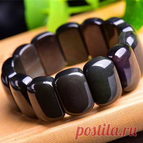 Obsidian Men's Bracelet-Gem Bracelet-Meditation | Etsy