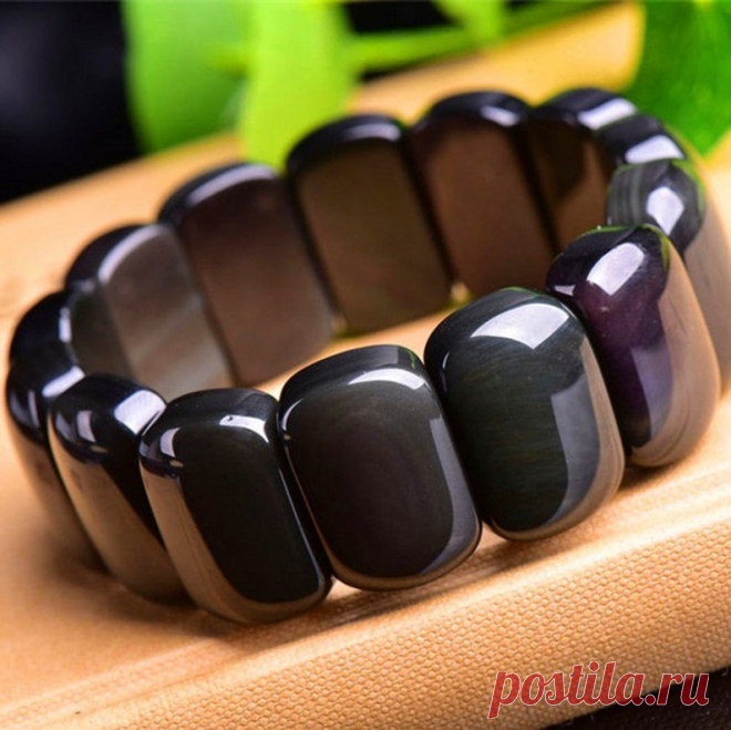 Obsidian Men's Bracelet-Gem Bracelet-Meditation | Etsy
