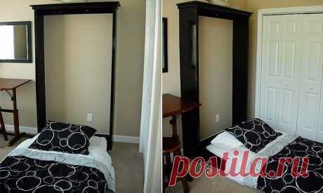 Как cделать откидную односпальную кровать.