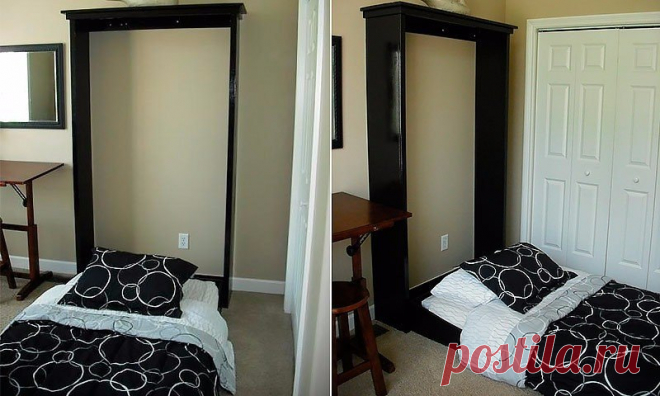 Как cделать откидную односпальную кровать.