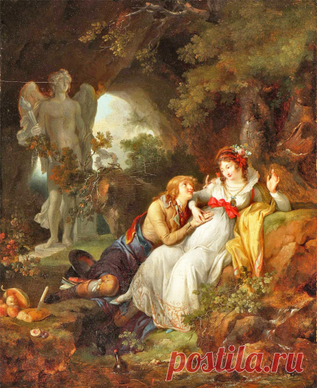 Живописец стиля рококо Jean-Frederic Schall (French, 1752-1825)