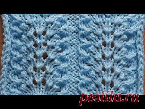 Красивый ажурный узор спицами для платья,джемпера,палантина,кофточки.
