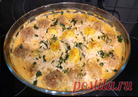 Сытный ужин в духовке из картофеля и фарша | Вкусные рецепты | Яндекс Дзен