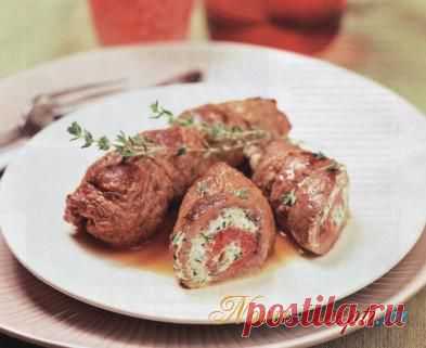 Рецепт как приготовить вкусные Рулетики из телятины с творогом