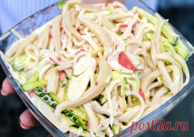 Кальмар делает этот салат очень вкусным — Сад Заготовка