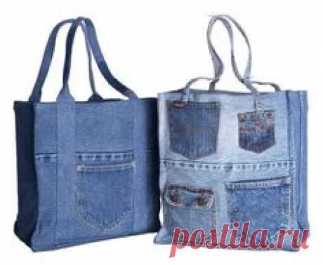 for old blue jeans  TASSEN VAN EEN OUDE SPIJKER BROEK