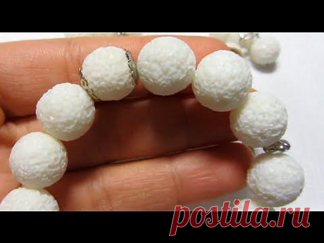 Как сделать ПОРИСТЫЕ БУСИНЫ / Браслет / Бижутерия своими руками - YouTube