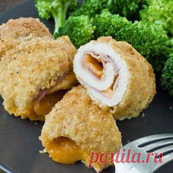 КУРИНЫЕ РУЛЕТЫ С ВЕТЧИНОЙ И СЫРОМ