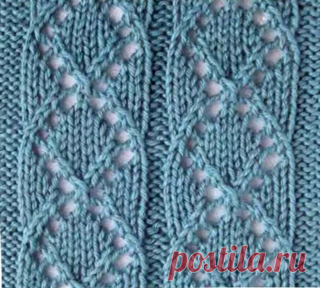 Ажурный узор спицами 38 — Shpulya.com - схемы с описанием для вязания спицами и крючком