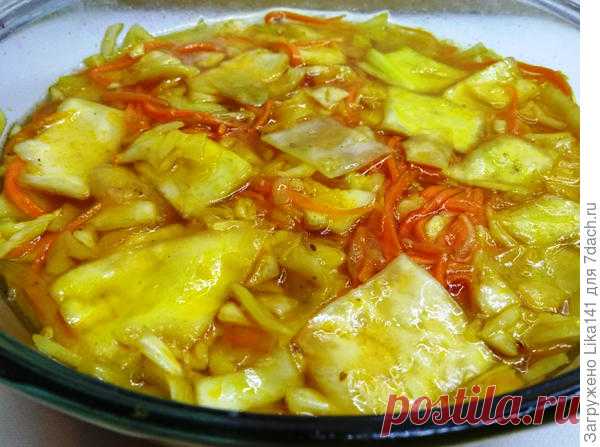 Капуста по-корейски с куркумой. Рецепт с пошаговыми фото + видео