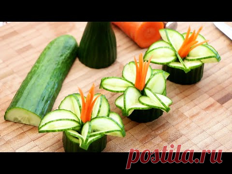 Cucumber Show | Vegetable Carving Garnish | Cucumber Rose | Cucumber Flower