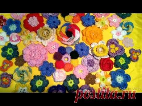Вязаные цветы/ Cвязанные крючком цветы/ Crochet flowers/ Как связать цветок крючком