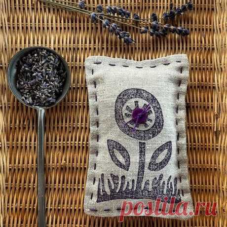 Block Printed Lavender Sachet — Made on 23rd
