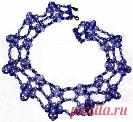 Ажурное колье из бисера. Схема плетения колье из бисера | Домоводство для всей семьи