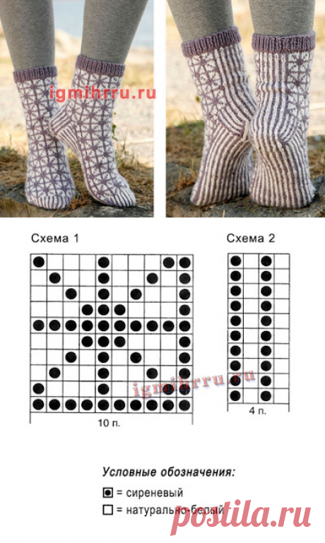 Красивый джемпер и носочки красивым узором спицами