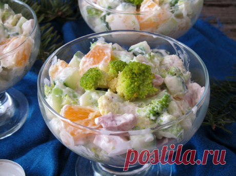 Постигая искусство кулинарии... : Салат с курицей, брокколи и апельсином