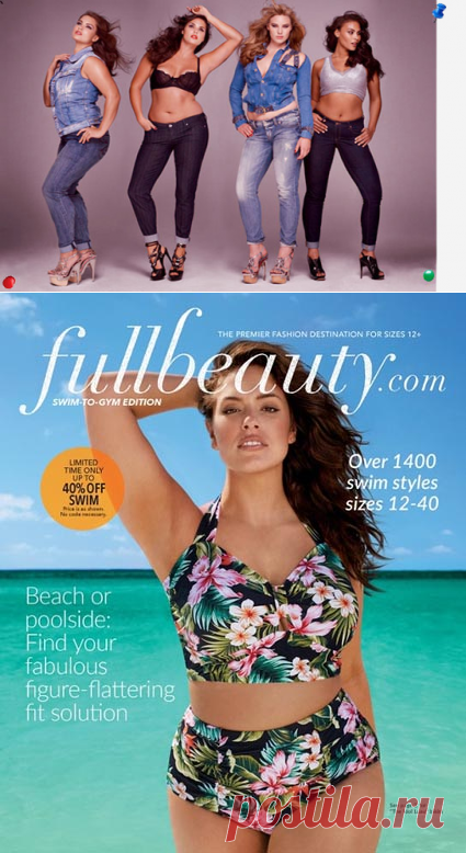 Каталог купальников для полных женщин американского бренда FullBeauty, лето 2016