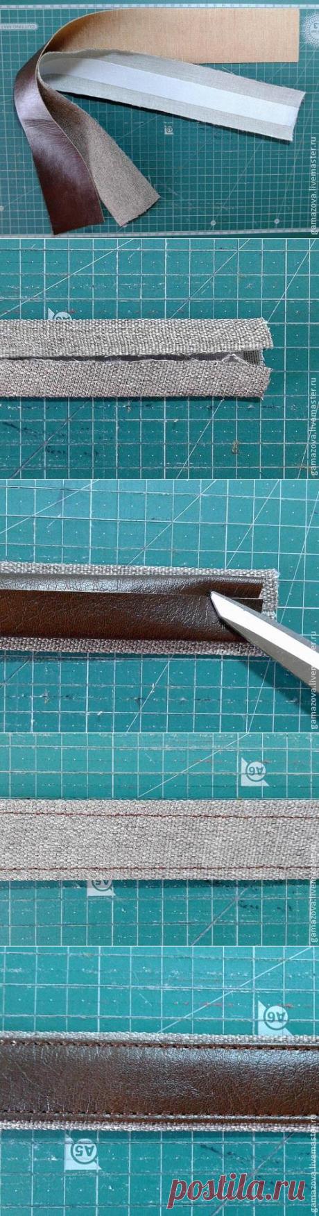Изготовление плоской ручки для сумки - Ярмарка Мастеров - ручная работа, handmade