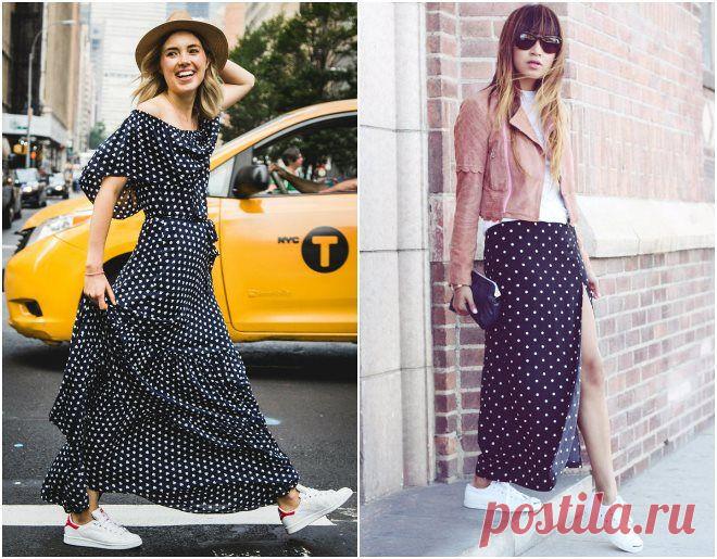Платье и кеды – как сочетать несочетаемое