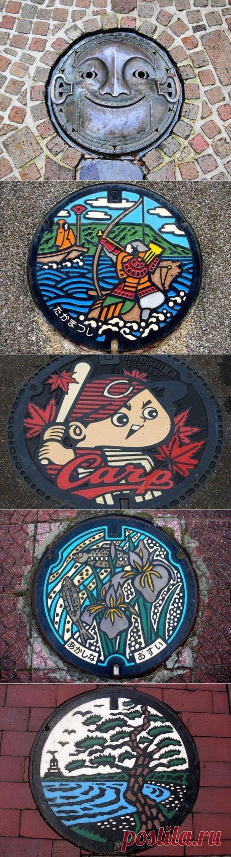 Творчество во всём! Красочные канализационные люки в Японии