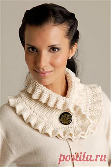 Эффектные шарфы - воротники спицами. Подборка