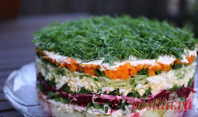 Слоёный салат  