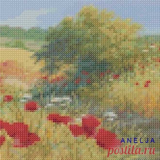 Схема картины - Маковое поле - Каталог рукоделия #178110
