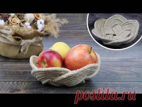 КОРЗИНКА из верёвки в деревенском стиле /DIY Rope Baskets // DIY Paniers à corde
