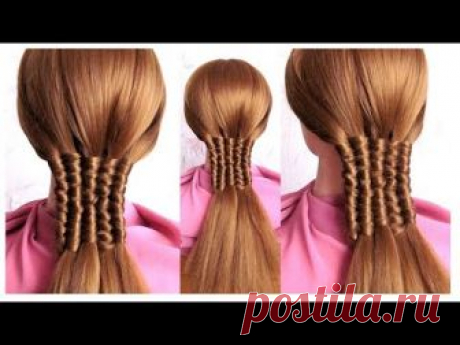 Tuto сoiffure: tresse originale et simple, facile à faire 🌸 5 Strand Infinity Braid, Hair Tutorial