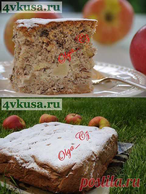 Пирог ореховый с яблоками | 4vkusa.ru