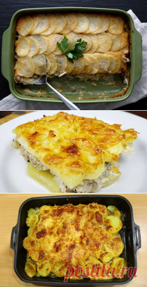 Картофельная запеканка с фаршем в духовке