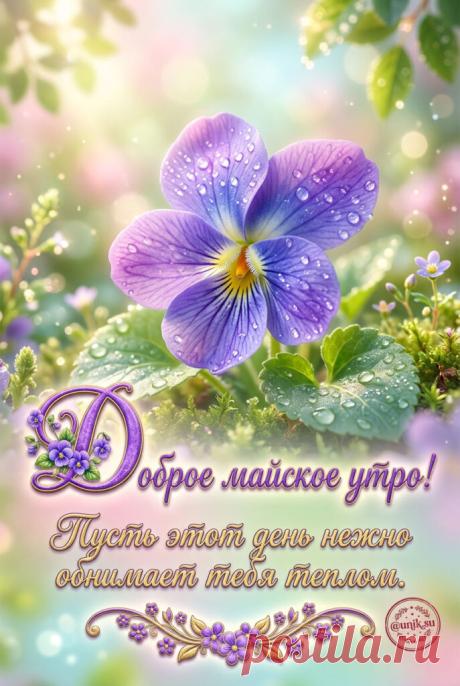 Открытка с добрым утром мая с пожеланиями