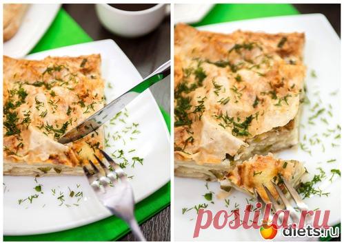 Нежный слоеный пирог из лаваша с сыром и зеленью. Вкусная коллекция: Здоровое питание - diets.ru