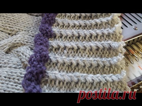 Рельефная резинка на любой вязальной машине