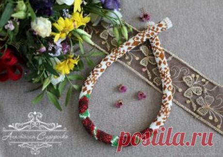 Жгут из бисера колье на шею Розы в кружеве – купить в интернет-магазине на Ярмарке Мастеров с доставкой Жгут из бисера колье на шею Розы в кружеве - купить или заказать в интернет-магазине на Ярмарке Мастеров | Жгут из бисера выполнен из качественного чешского&hellip;