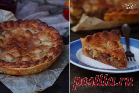 Закрытый яблочный пирог с орехами - HAPPYFOOD