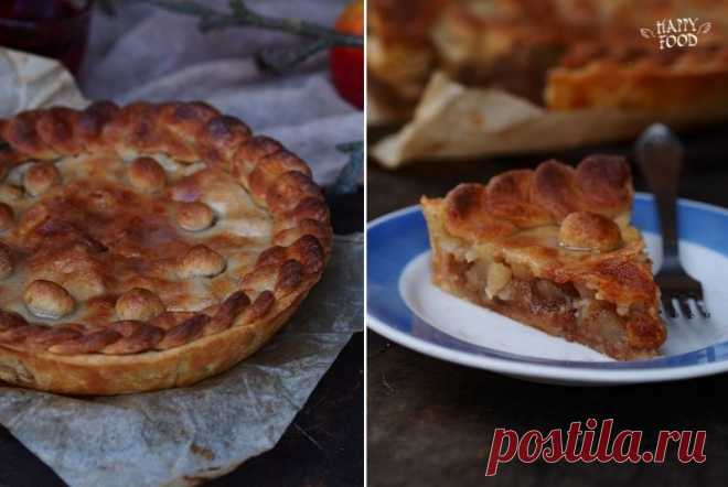 Закрытый яблочный пирог с орехами - HAPPYFOOD