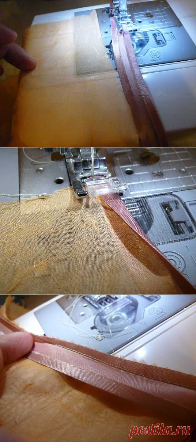 2 способа пришивания косой бейки