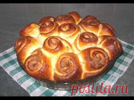 Булочки розочки с повидлом. Отрывной пирог.