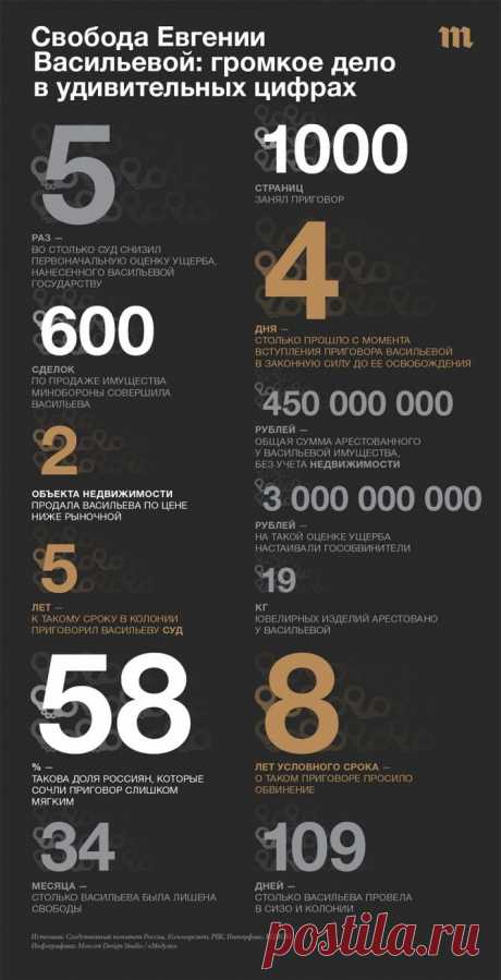 Васильева вышла на свободу: интересные числа - Инфографика. Новости Mail.Ru